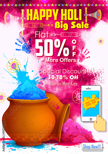 Happy Holi promotional background