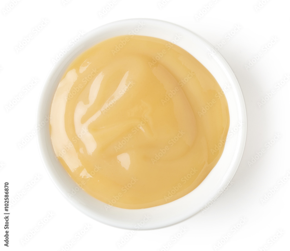 Bowl of vanilla custard Bowl of vanilla custard