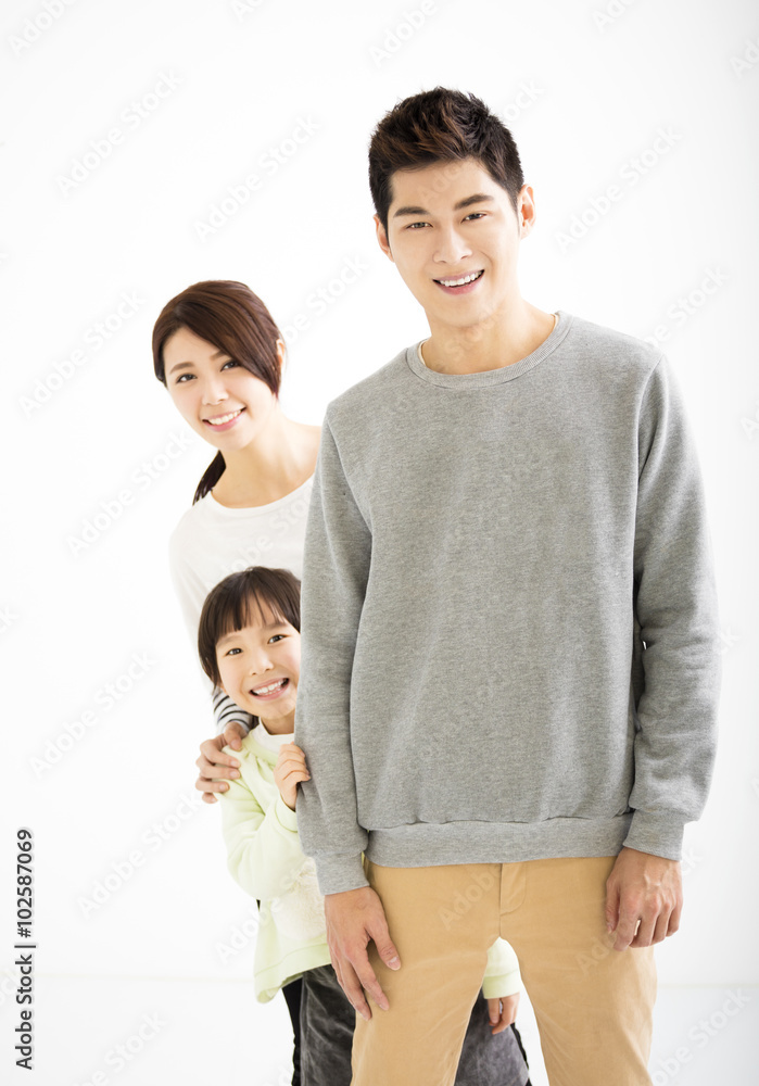 happy asian family standing together happy asian family standing together