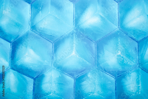 Honeycomb ice cubes background
