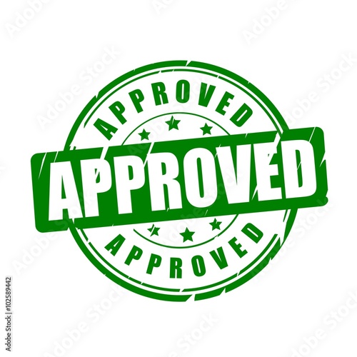 Approved vector stamp