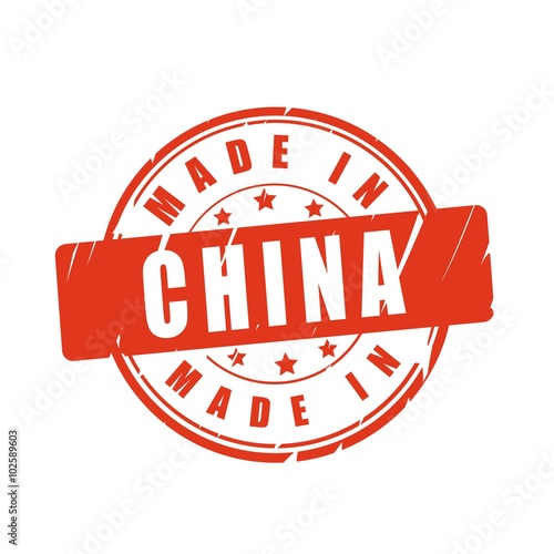 Made in China vector stamp