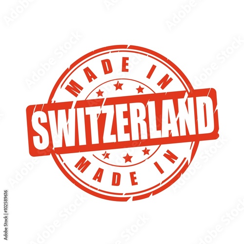 Made in Switzerland vector stamp