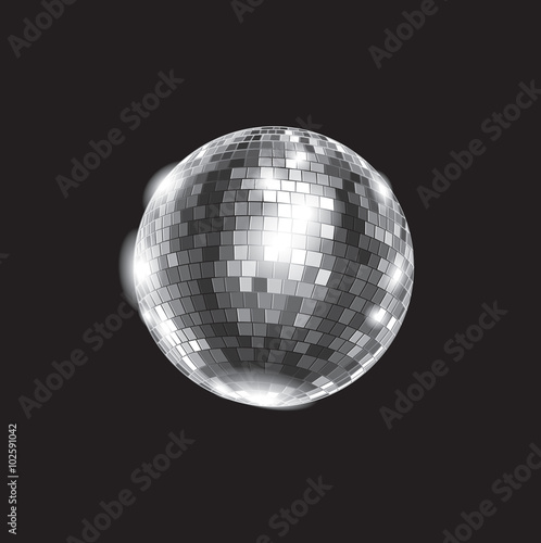 Disco club mirror ball (glitter ball). © baobabay