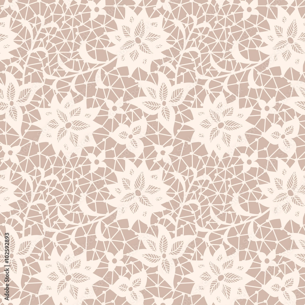Seamless flower lace pattern Seamless flower lace pattern