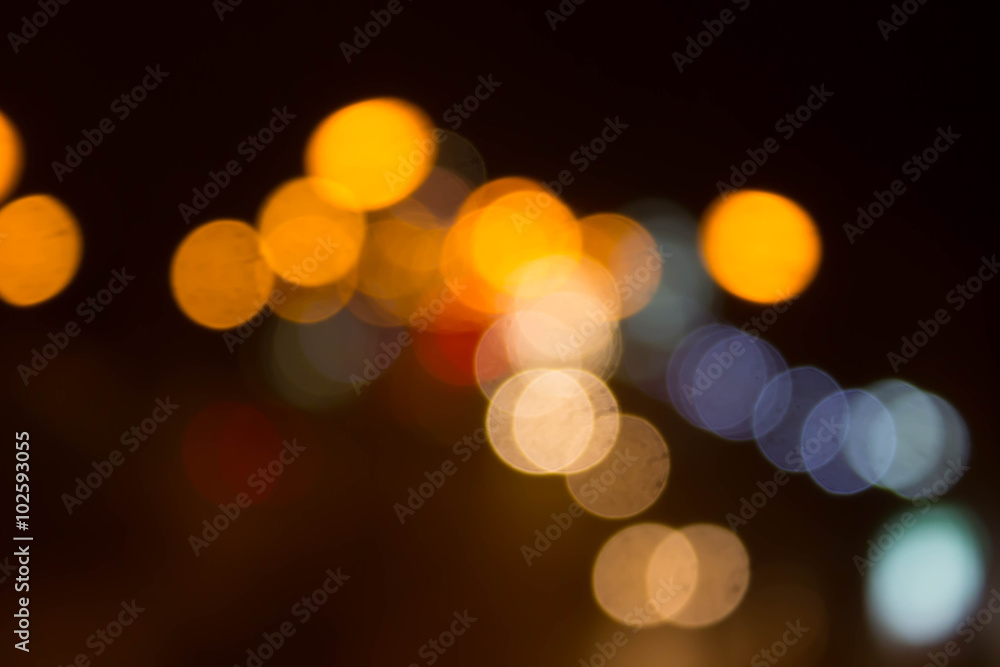 Fototapeta premium blur Night traffic road with bokeh light abstract background
