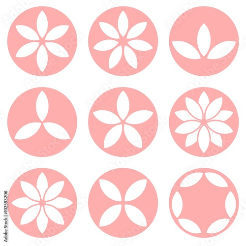 Set of flower logo