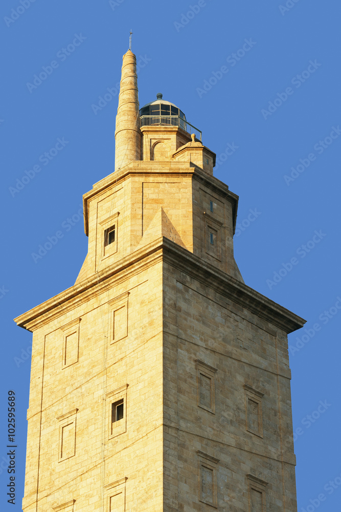 Fototapeta premium Hercules tower, Torre de Hercules, roman lighthouse , UNESCO world heritage