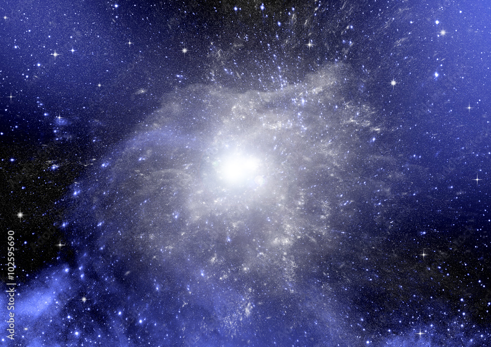 galaxy in a free space galaxy in a free space