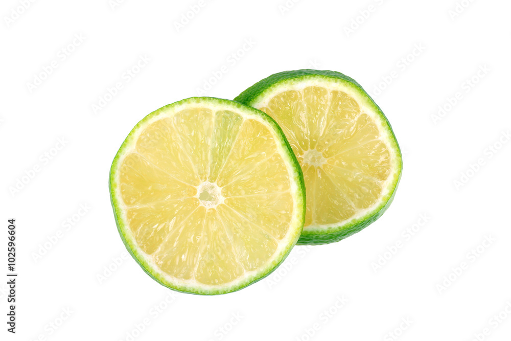 the lime slice isolated on white background the lime slice isolated on white background