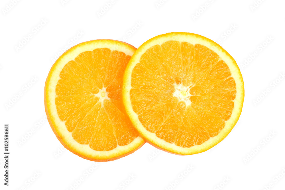 orange slice isolated on white background orange slice isolated on white background