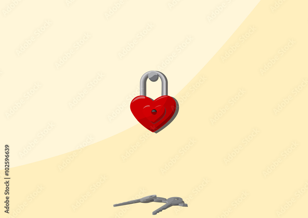 love padlock wallpaper Stock Illustration Adobe Stock