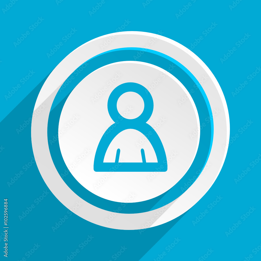 man blue flat vector web icon man blue flat vector web icon
