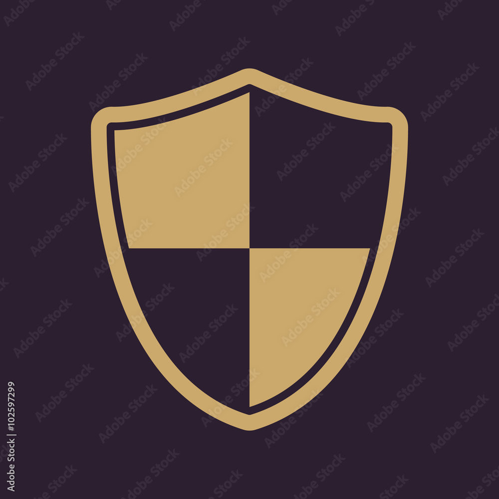 The shield icon. Security and safety, firewall symbol. The shield icon. Security and safety, firewall symbol.