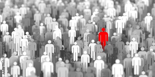 Wallpaper Mural Leadership concept, 3d illustration rendering. Torontodigital.ca