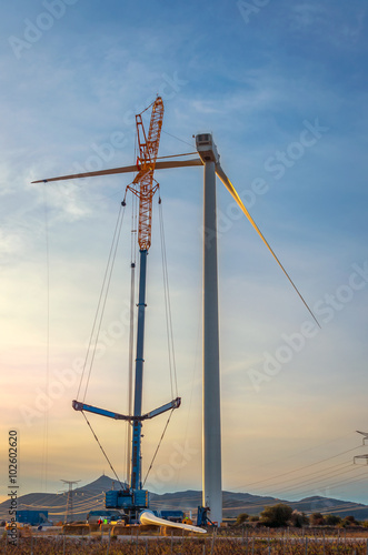  Construstion of wind turbine. 