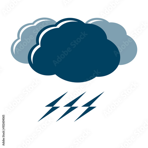 雷のマークのイラスト