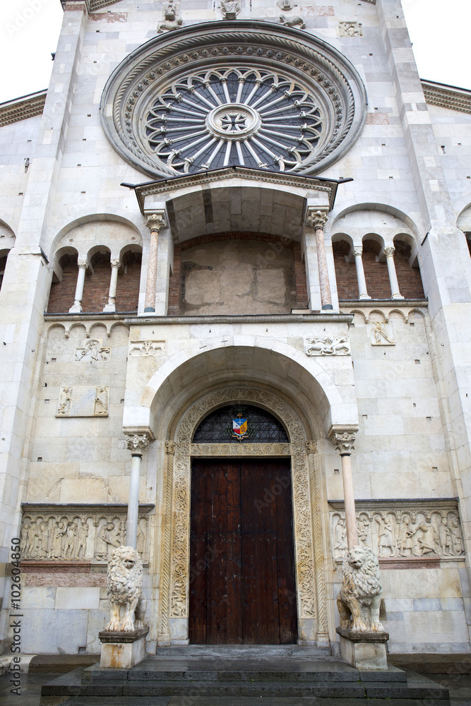 Entrance gate of the Cathedral of Modena, Italy