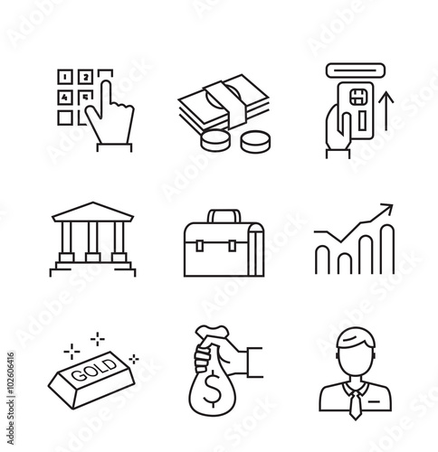 flat business icons