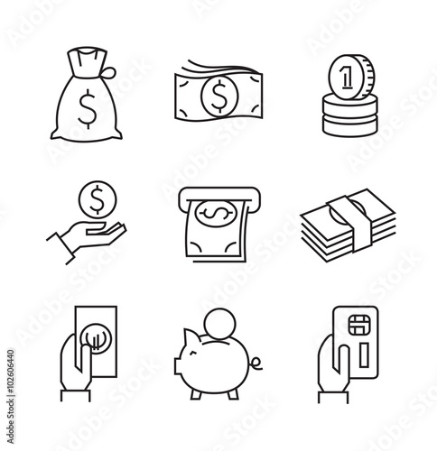 flat business icons