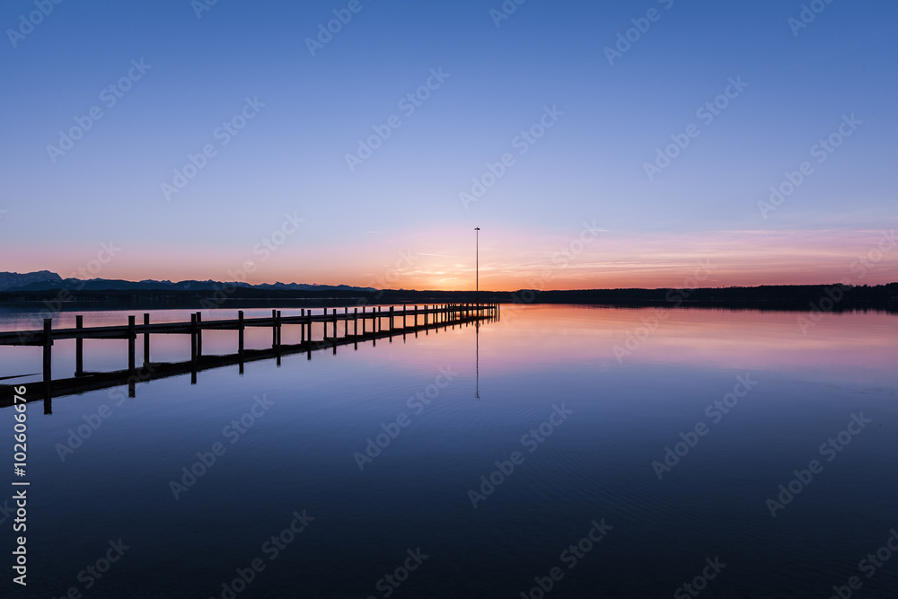 Sonneuntergang am Stanberger See