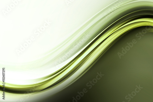 Abstract Green Light Wave Design Background