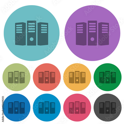 Color server hosting flat icons
