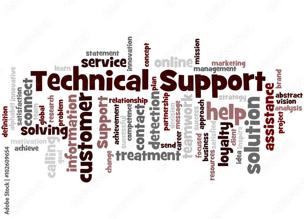 Technical Support, word cloud concept 4 Technical Support, word cloud concept 4