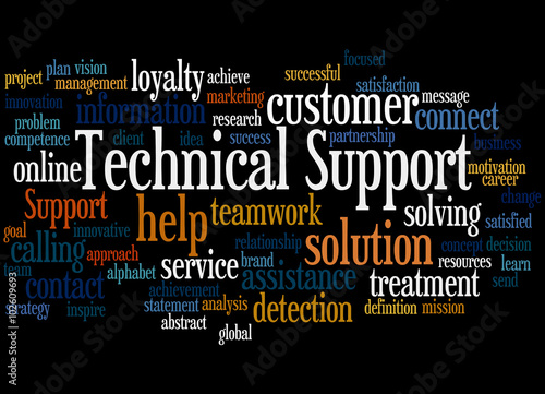 Technical Support  word cloud concept 5
