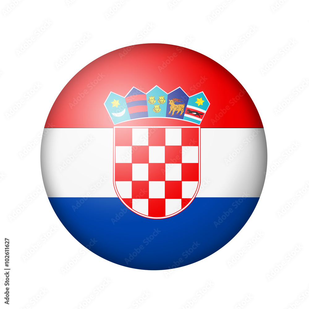 Naklejka premium The Croatian flag