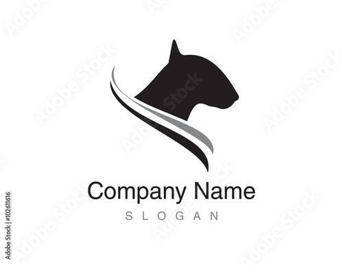Bull terrier logo Fototapet