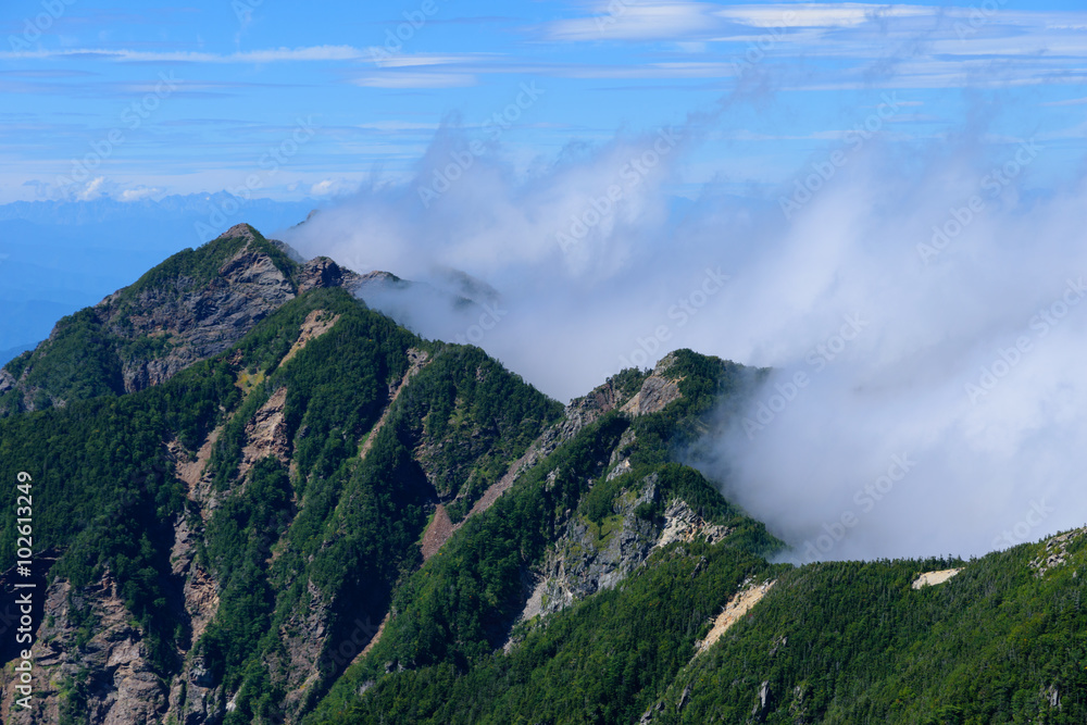 Mt.Nokogiridake at the southern Japan Alps