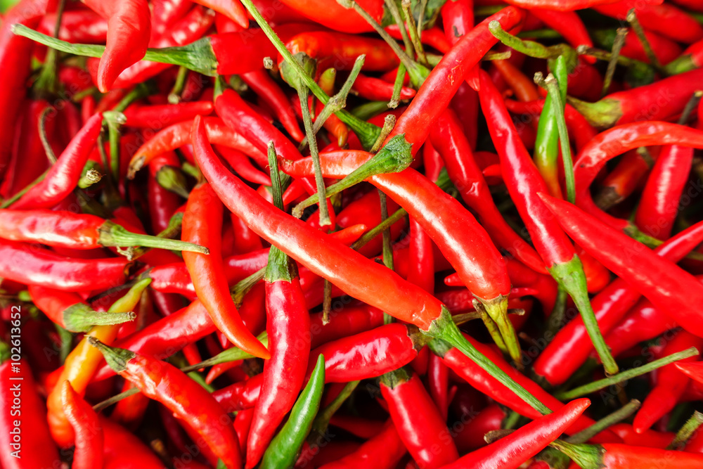 Red chilli background.