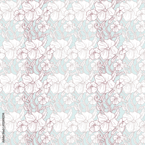 Beautiful elegant seamless vector floral pattern in light colors