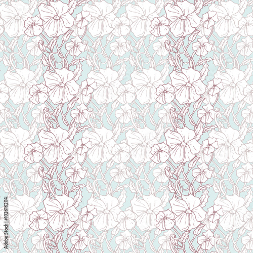 Beautiful elegant seamless vector floral pattern in light colors