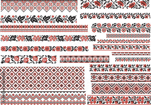 Set of Patterns for Embroidery Stitch