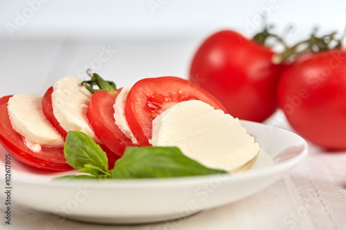 Caprese Tomatos, Mozzarella and Basil