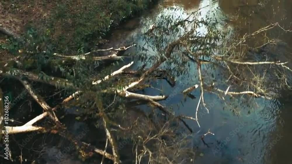 Man kayaking on the forest river. HD aerial shot. GoPro edited footage, slow motion 50 FPS. Man kayaking on the forest river. HD aerial shot. GoPro edited footage, slow motion 50 FPS.