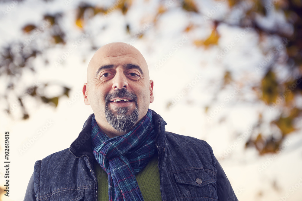 Portrait of man outdoors