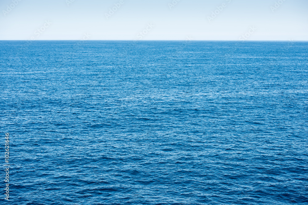 Blue ocean background with blue sky Blue ocean background with blue sky