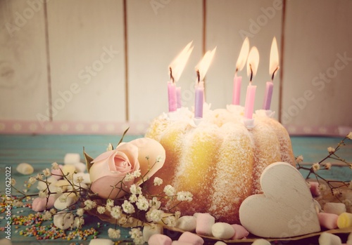 Grußkarte - Geburtstagskuchen