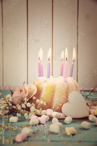 Grußkarte - Geburtstagskuchen