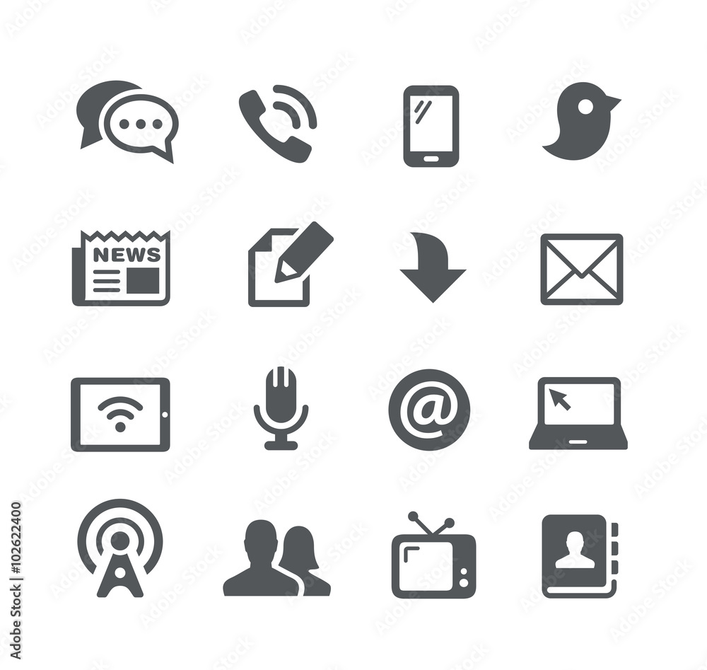 Telecommunications Icons - Utility Series Telecommunications Icons - Utility Series