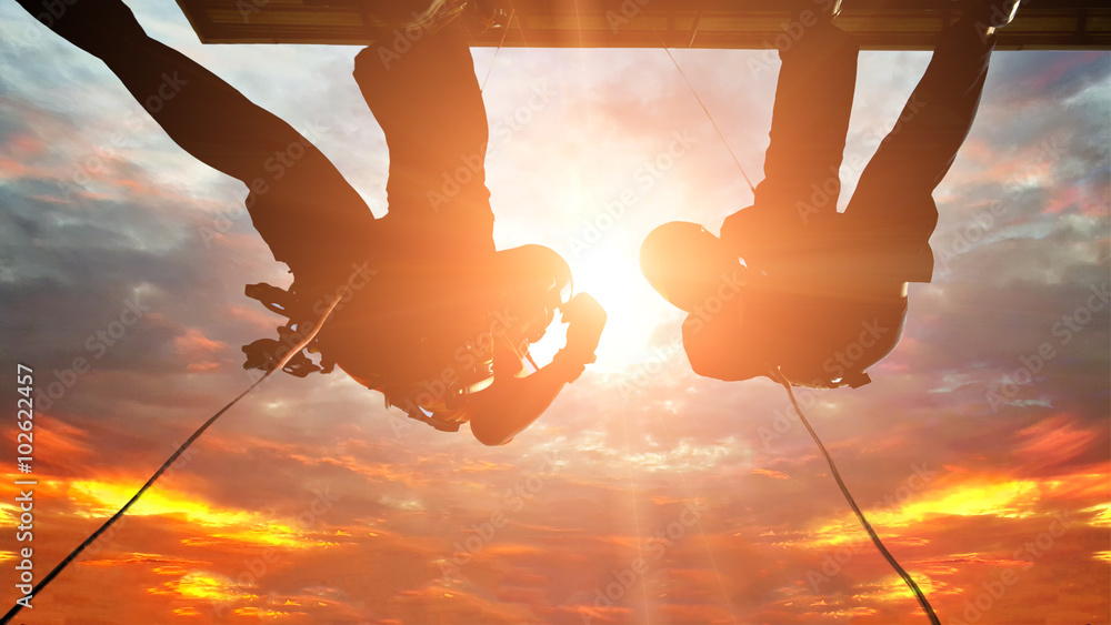 Fototapeta premium Emergency Rescue high building .