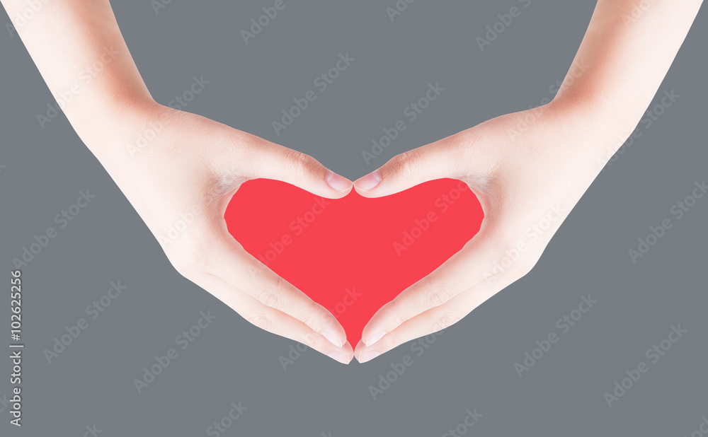 Heart shape making of hands Heart shape making of hands