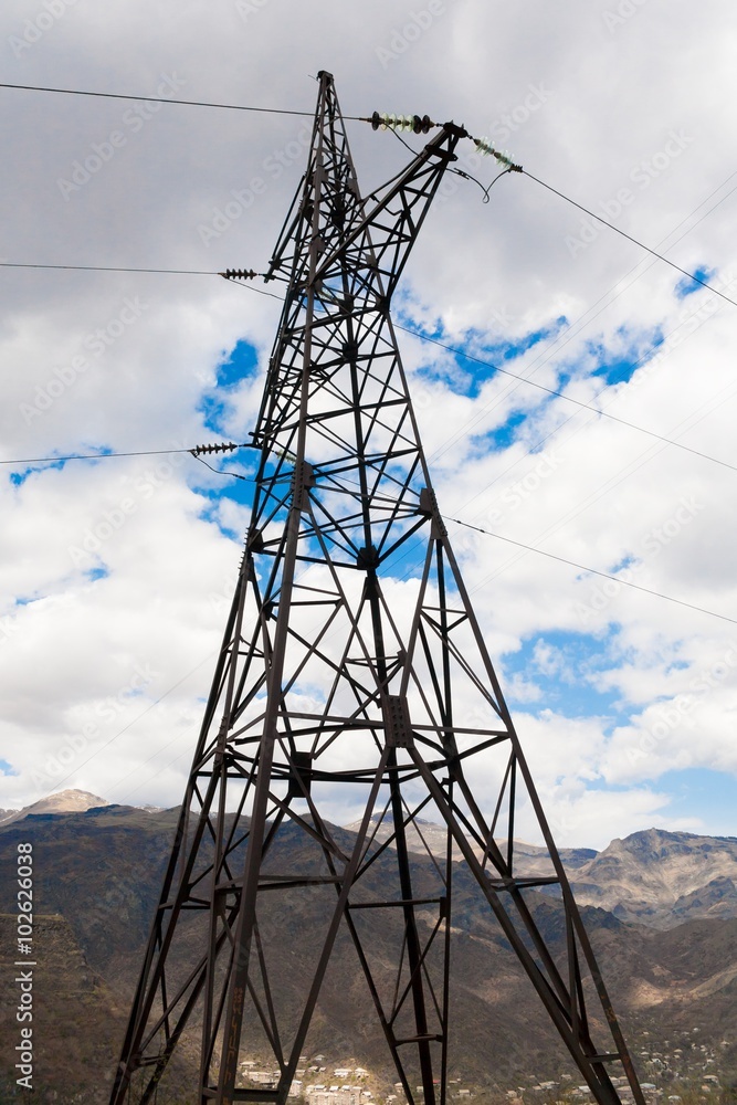 electricity pylon electricity pylon