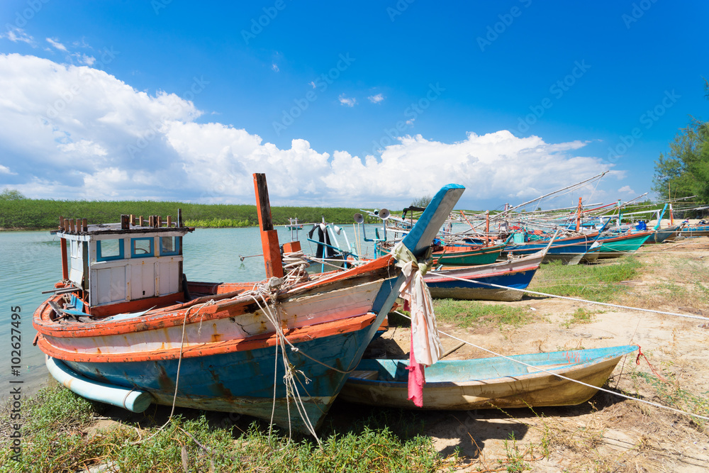 Fishing boats from Prachuap province of Thailand Fishing boats from Prachuap province of Thailand