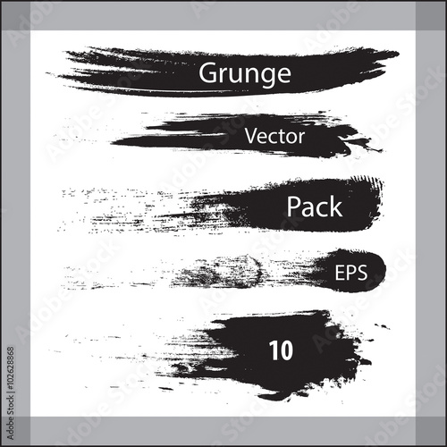 Grunge design brush elements. Vector illustration