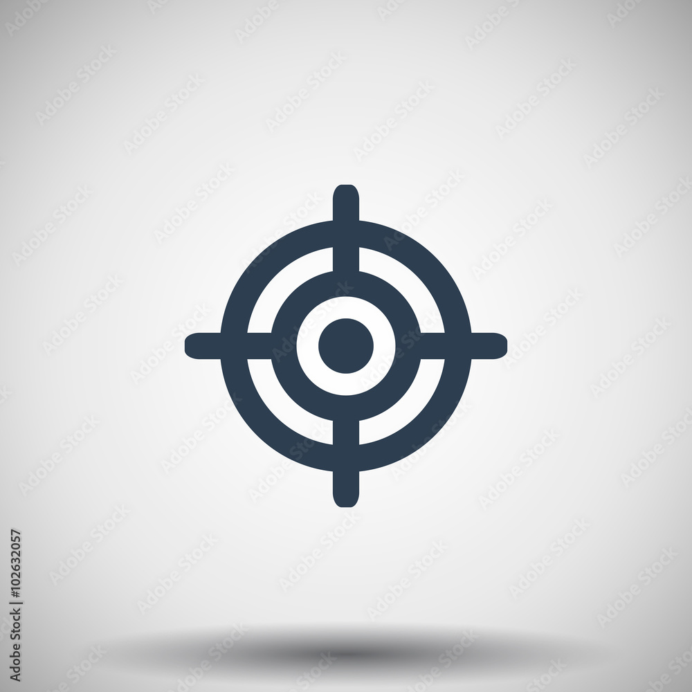 Flat black Target icon Flat black Target icon
