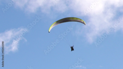 Experience breathtaking dual paragliding slow turns at high altitude in the stunning Ecuadorian Andes for an unforgettable adventure.